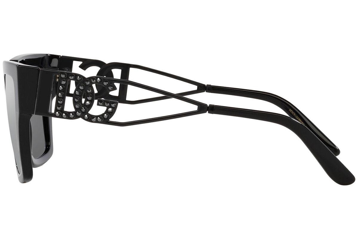 Dolce & Gabbana DG4446B (501/6G) 53 | Kadın Siyah Aynalı Güneş Gözlüğü